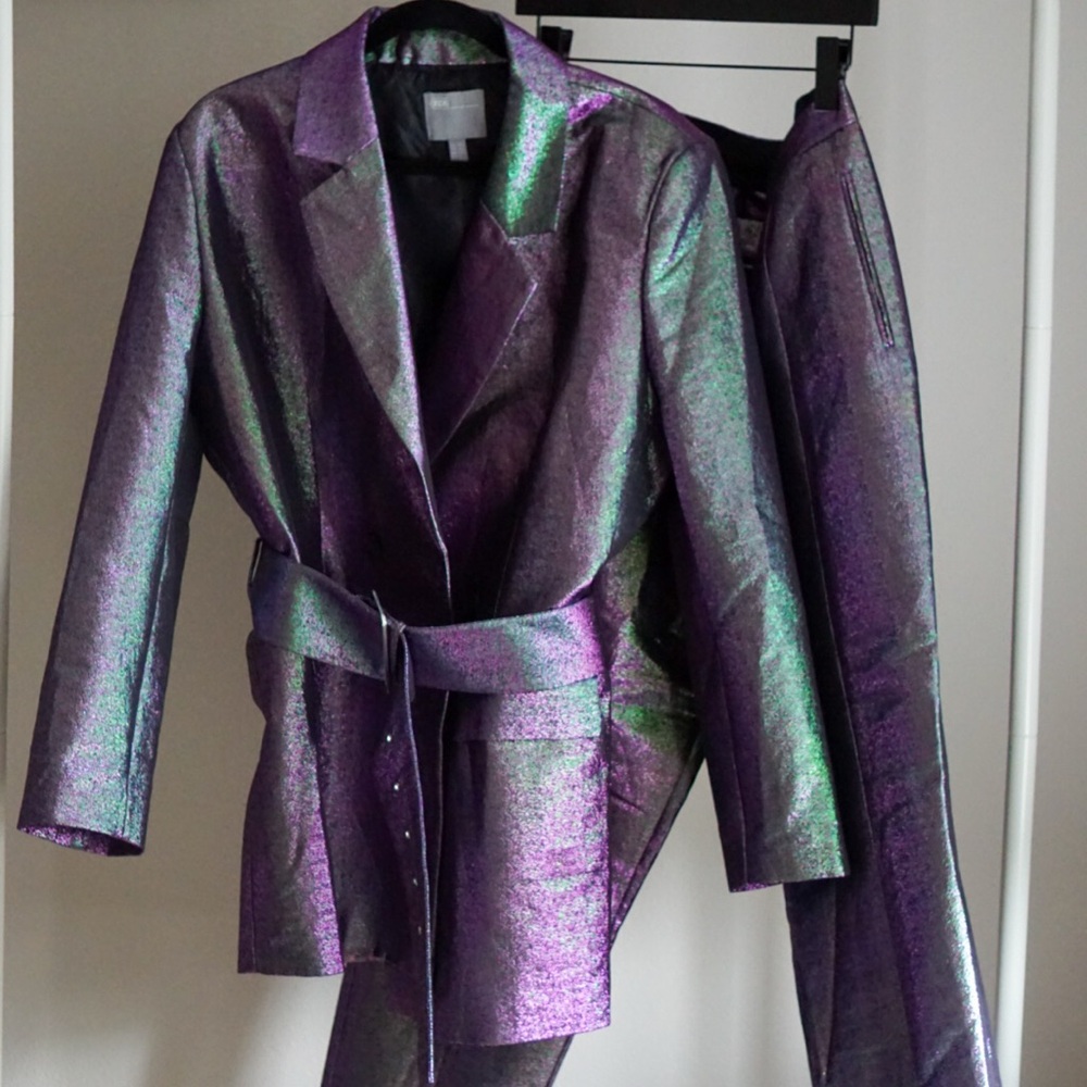 ASOS Shimmering Purple and Green Pantsuit